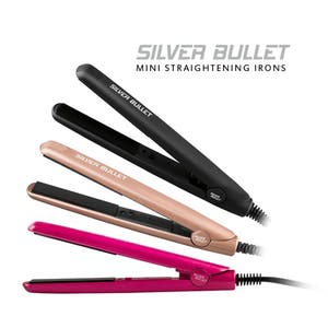Silver Bullet MINI Hair Straightener - Ceramic Travel Size Iron * Choose colour